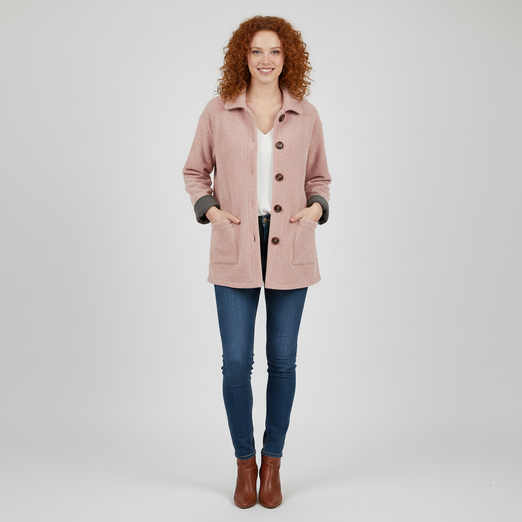 Elara | Miękka kurtka z guzikami