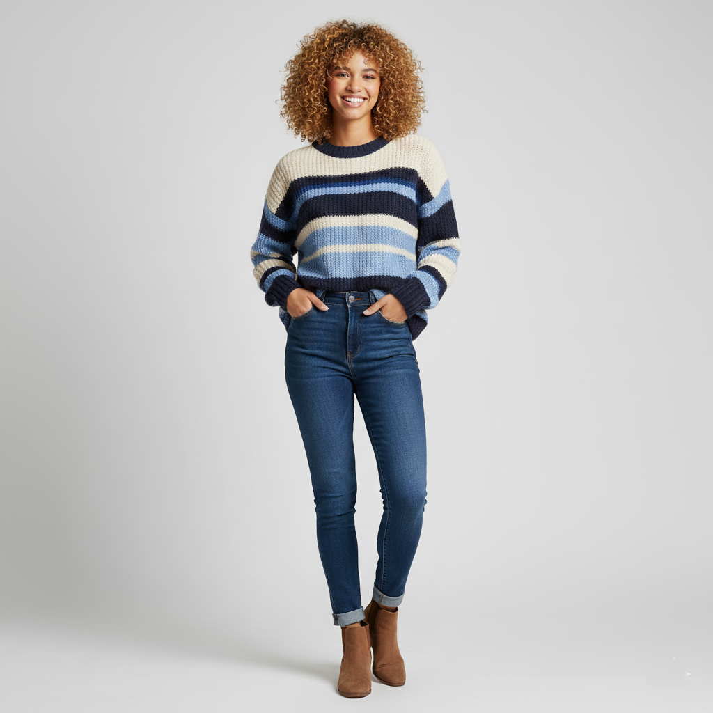 Soraya | Przytulny sweter z dzianiny w stylu retro