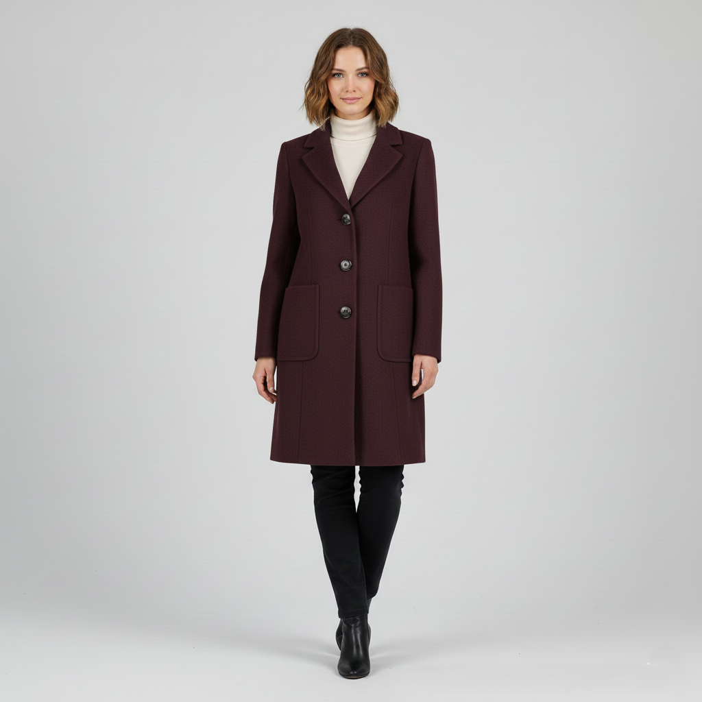 Marisse | Klasyczny płaszcz z mieszanki wełny