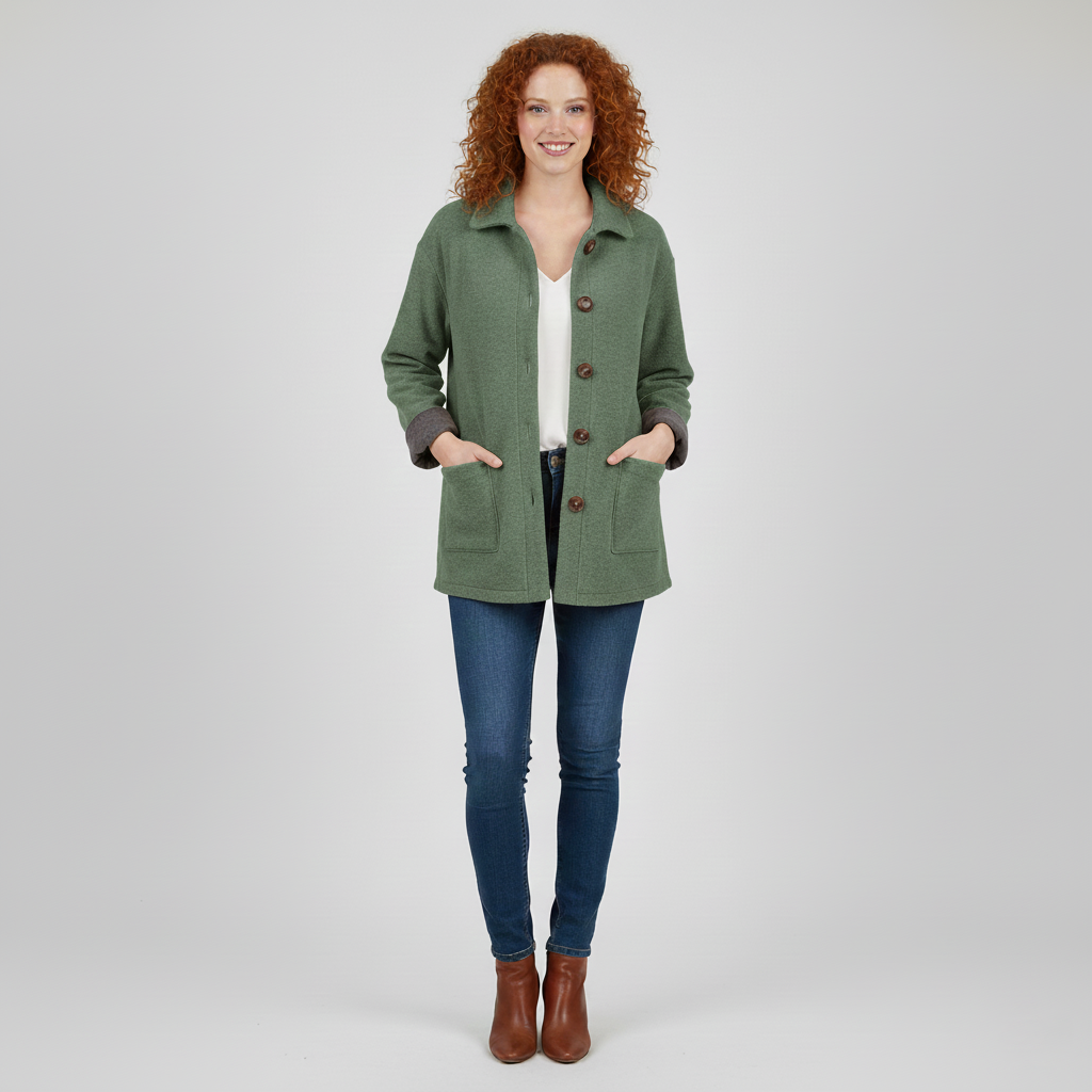 Elara | Miękka kurtka z guzikami