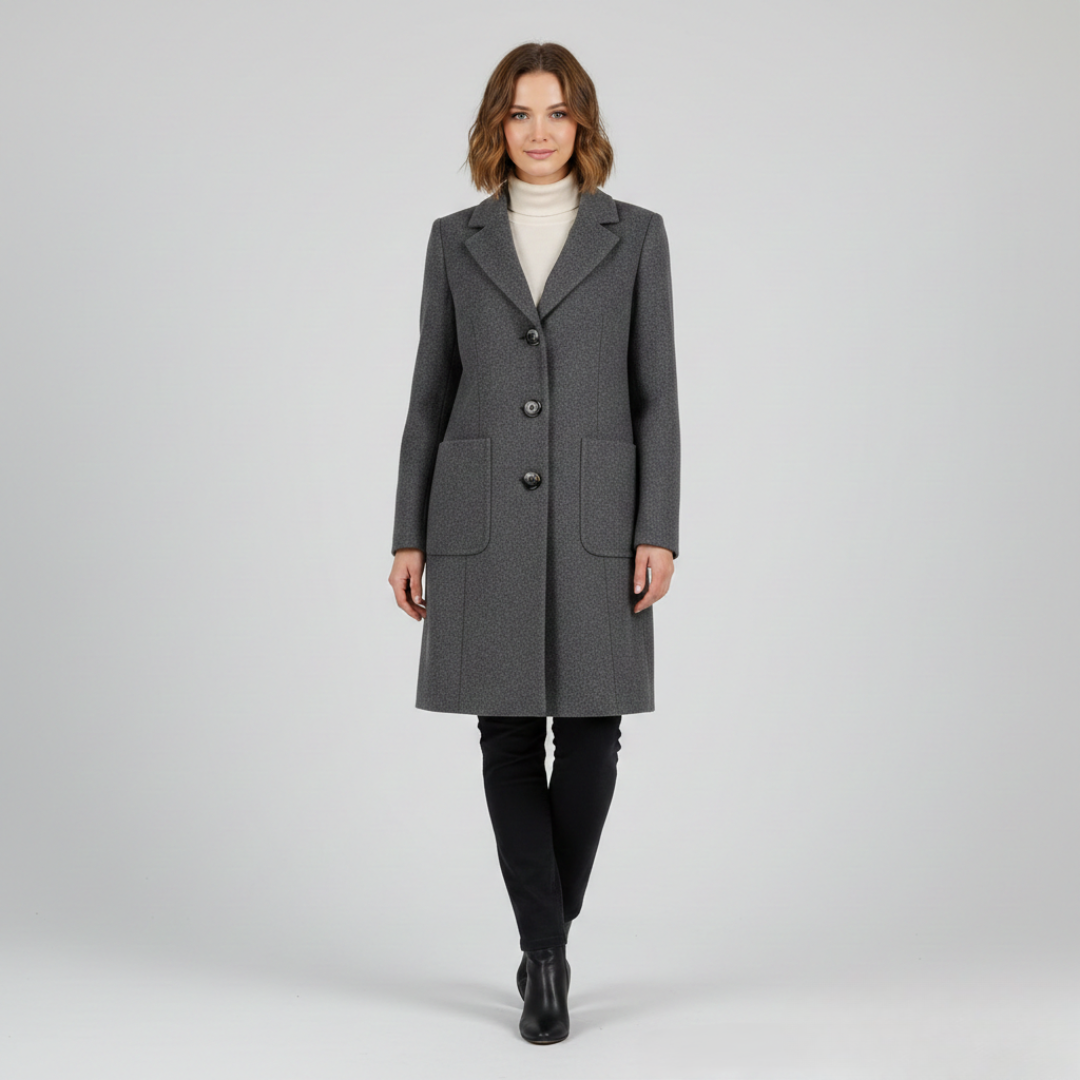 Marisse | Klasyczny płaszcz z mieszanki wełny